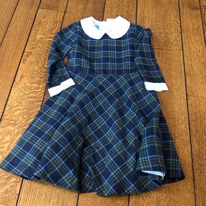 Girls Long Sleeve Dress with Collar